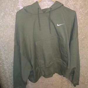 Nike oversized cropped hoodie